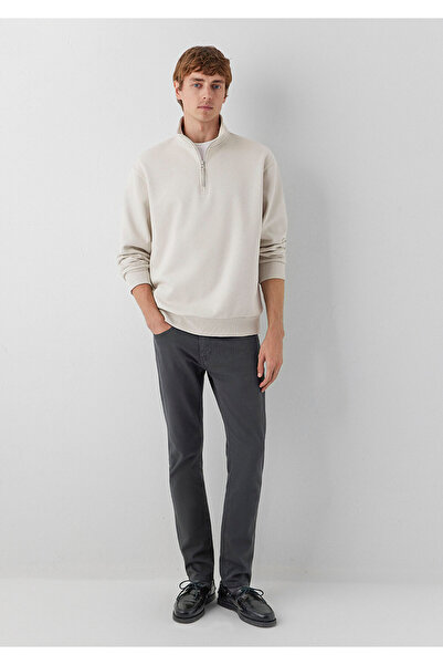 Mavi M0S10278 Yarı Fermuarlı Erkek Sweatshirt BEJ 10278