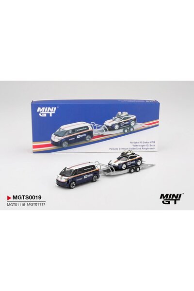 mini gt 1/64 Porsche 911 Dakar #718 / Volkswagen ID. Buzz Porsche Centrum Gel...