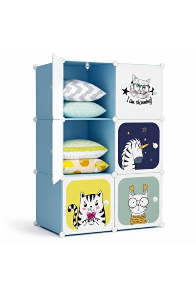 Rovitech Dulap modular pentru copii, 6 compartimente, organizator pentru hain...
