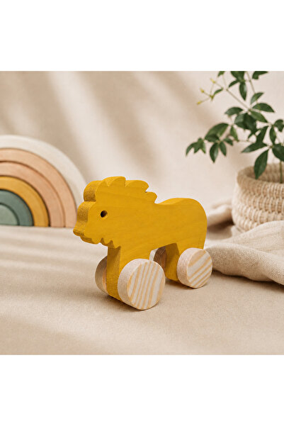 websunday Wooden Honey Toy Lion Natural Handmade Toy