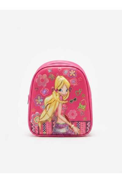 Prenses Desenli 3D Kabartmalı Pembe Çocuk Sırt Beslenme Çantası