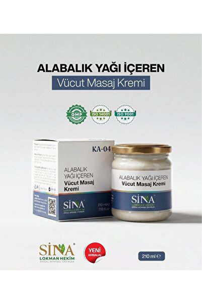 SİNA LOKMAN HEKİM Botanist Notları KA-04 Alabalık Yağı İçeren Vücut Masaj Kre...