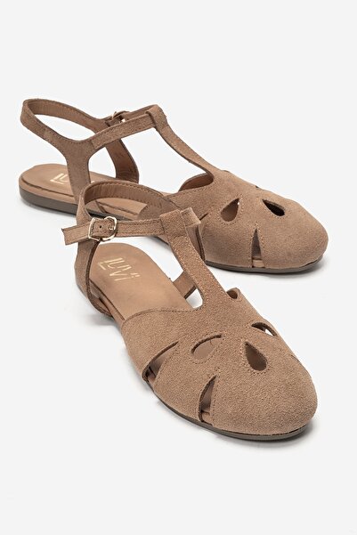 LuviShoes Γυναικεία σανδάλια NATHALIE από γνήσιο δέρμα σουέντ