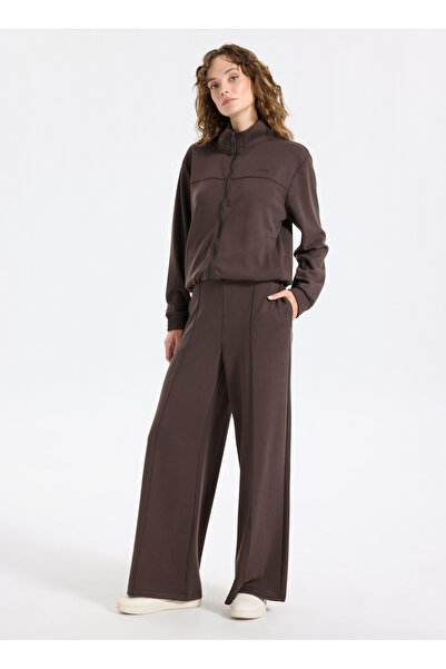 JEEP Brown Women's Plain Sweatpants J5WL-EA7060