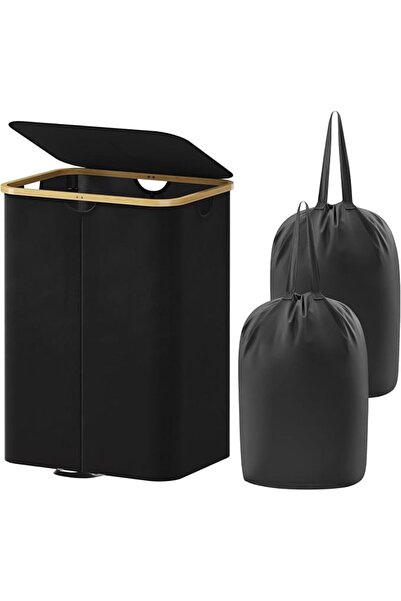 GENERAL 150L Double Laundry Hamper with Lid Large Double Laundry Basket with ...