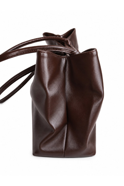 JUST WOMAN Women's Bitter Brown Business School Shoulder Large Tote Bag