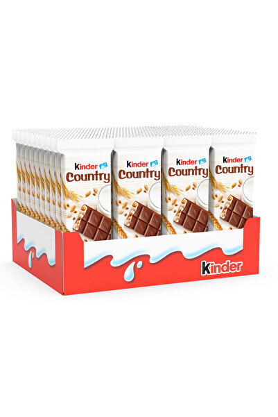 Kinder Country Tahıllı ve Sütlü Dolgulu Sütlü Çikolata 23,5 Gr 40'lı (Kutu)