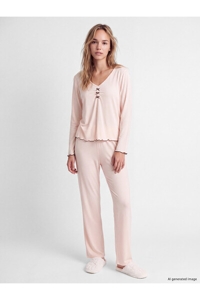 LC Waikiki V-Neck Women's Pajama Set