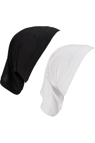 GENERAL Hijab Cap Cotton, 2 Pieces Under Caps for Women Men, Unisex Solid Col...