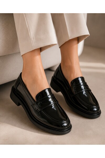 Zenora Shoes Kadın Loafer Makosen Casual Günlük Ayakkabı Şık ve Rahat Rugan S...