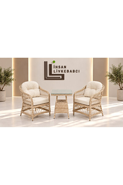 LİV CONCEPT RATTAN BAHÇE VE BALKON TAKIMI ALARA MODEL 1+1 2 KİŞİLİK