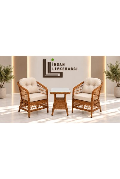 LİV CONCEPT RATTAN BAHÇE VE BALKON TAKIMI ALARA MODEL 1+1 2 KİŞİLİK