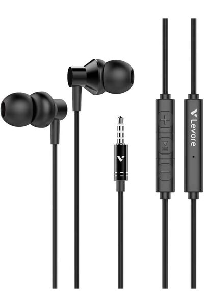 Levore LEW71 3.5mm Stereo Wired Earphones, In-Ear Headphones with Microphone,...
