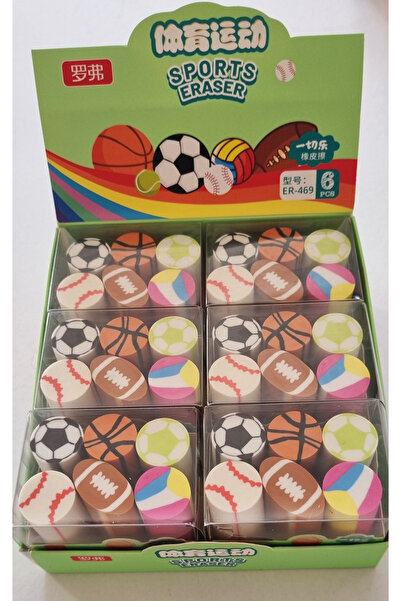 Modellino 36 Adetli Toptan Kutu - 6'şar Adetli 6 Takım Sports Silgi / Futbol ...