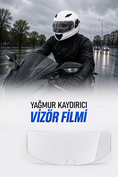 omilife Şeffaf Motosiklet Kask Vizör Buğu Önleyici Film Yağmur Kaydırıcı Pinl...