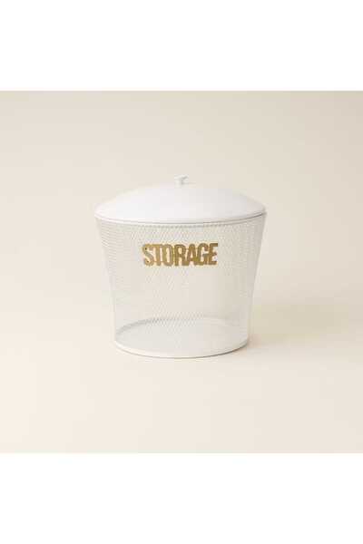 ANGDESİGN Ang Design Bodrum Storage Kapaklı Patates Soğan Sepeti - Beyaz