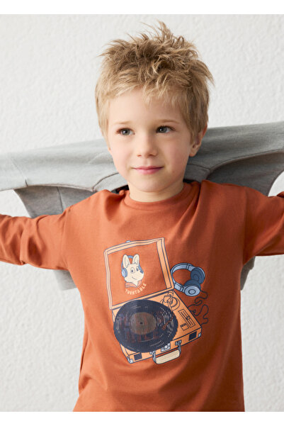 MAYORAL Boy's Printed Long Sleeve Interactive T-Shirt 4015