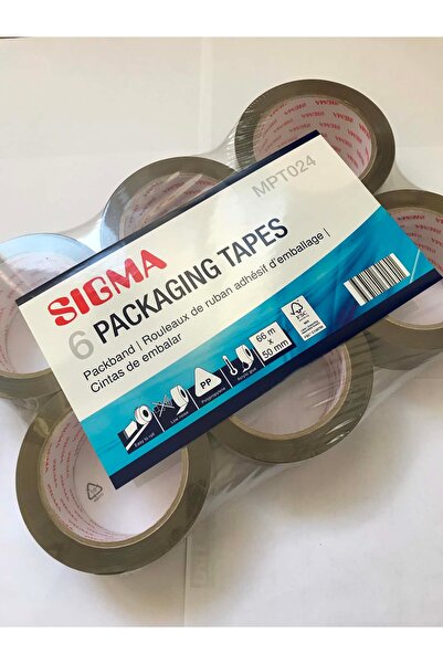 Sigma Banda Adeziva Maro 50 mm x 66 m 6 bucati