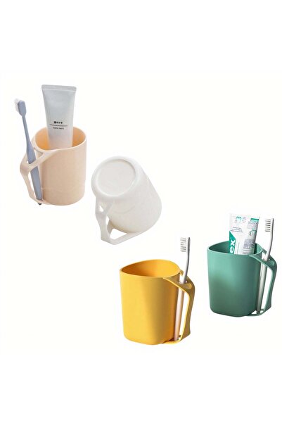 JML Mug 10x8cm Toothbrush Holder, with Handle Different Colors