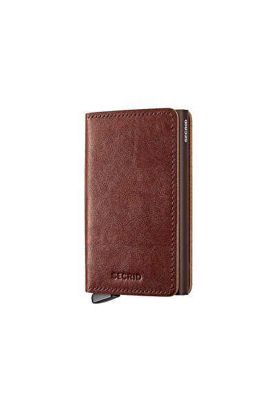 Secrid Premium Slimwallet+ Basco Card Holder Wallet, A.Brown