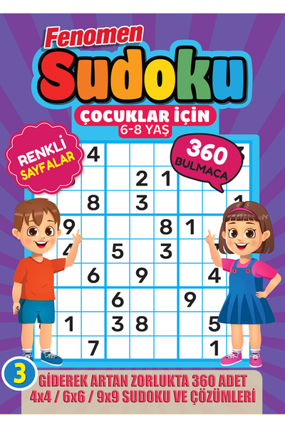 Maxi Yayıncılık Fenomen Çocuklar İçin Sudoku 3 ( 6-8 Yaş )