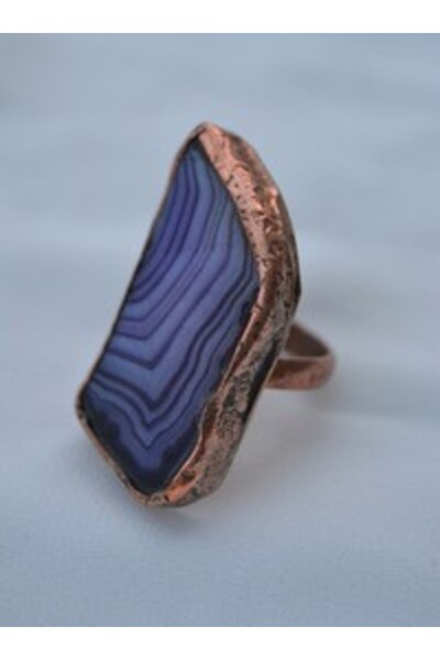 Stoneage Special Design Ring with Agate Stone -