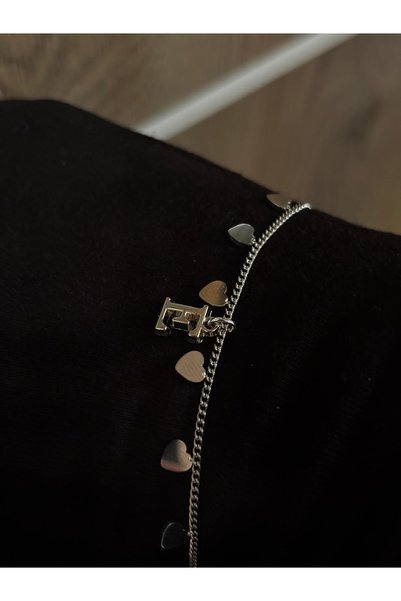 bijoux uniques 316L çelik harfli kalp bileklik
