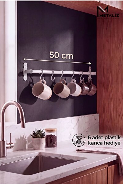 METALİZ YENİLİKÇİ TASARIMLAR Metal Wall Mounted Mug and Kitchen Utensil Hanger