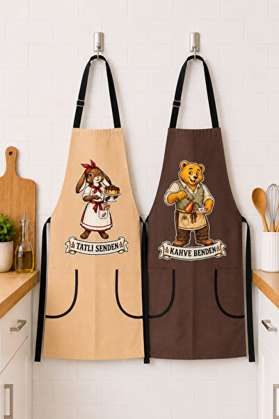 Kitchen Vogue Kitchen Apron Set of 2 for Women and Men, Stain-Resistant, Wate...