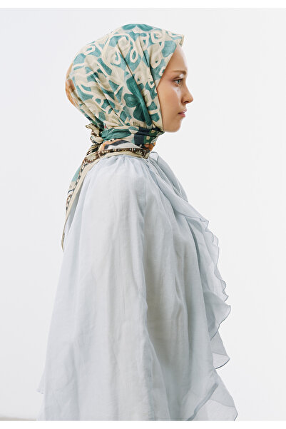 Freshscarfs Bloom Geometry Desen Vual Eşarp Okyanus