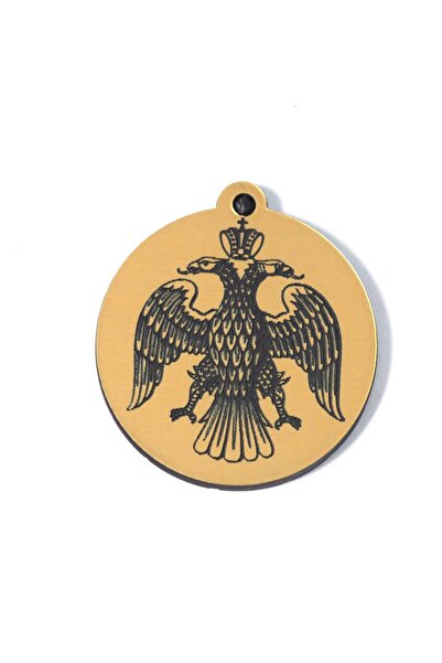 NO BRAND Δικέφαλος αετός της Βυζαντινής Ορθοδοξίας χρυσό-μαύρο μονής όψης στρ...