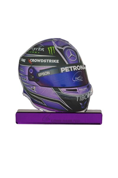 NO BRAND Κράνος Lewis Hamilton με μώβ μεταλλικό χρώμα υπογραφή plexiglass επι...