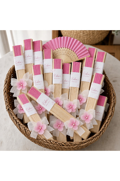 Kişiye Özel Bride Party Ahşap Yelpaze