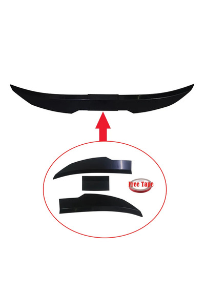 Choice Black Universal 3pcs Sedan Rear Trunk Tail Rear Wing Spoiler 46.06-50....