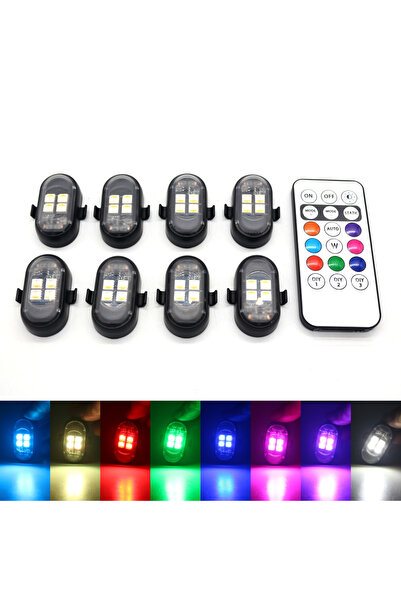 Choice RGB 8x RGB Car Interior Lights with Wireless Remote, Larger Battery & ...