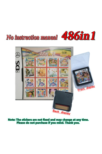 BANDAI 486in1 4300 in 1 Compilation Pokemon Game Cards DS NDS 3DS 3DS NDSL Ga...