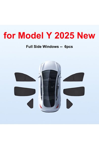 Choice Side 6PCS For Tesla Model Y Juniper 2025 2026 Launch Sun Shade Front R...