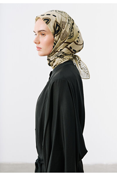 Freshscarfs Abstract Harmony Desen Vual Eşarp Siyah