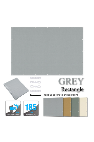 Choice 2x2M Grey Waterproof Shade Cloth with Grommets Camping Tent Tarp Shade...