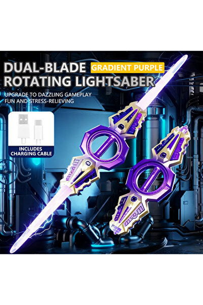 Choice Gradient purple Sound & Light Rotate Sword 14 Multi-Color Flash LED Li...