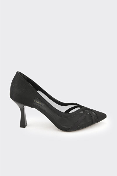 derinet Topuklu Fileli Kadın Stiletto