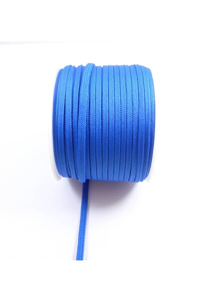 NO BRAND Κορδόνι πλακέ πολυεστερικό 3.5mm/καρούλι 40μέτρα - Μπλέ