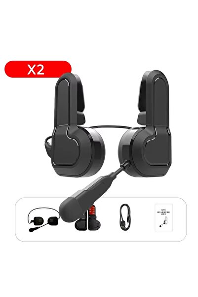 Kebidumei Double Headphones Motorcycle Helmet Headset Wireless Hands-free Cal...
