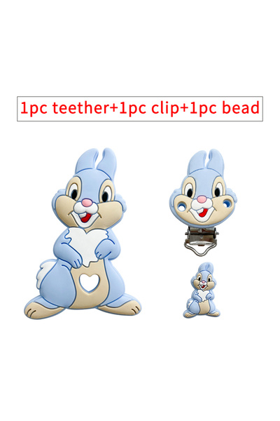 Choice 3pcs 25 3pcs/set Silicone Cartoon Teether Nipple Clip Beads DIY Pacifi...