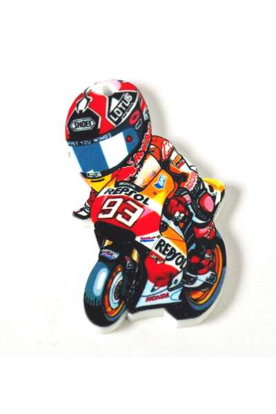 NO BRAND Marc Marquez 93 moto gp πολύχρωμο κρεμαστό plexiglass 50x30mm