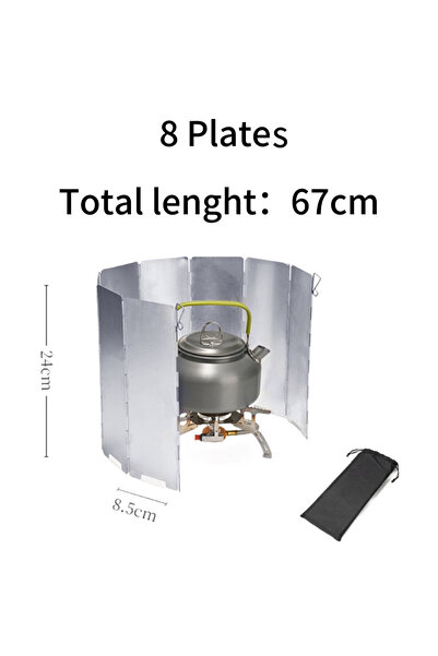 Choice 8 Plates 8/10/12/14/16Plates Stove Windscreen Aluminum Alloy Stove Win...