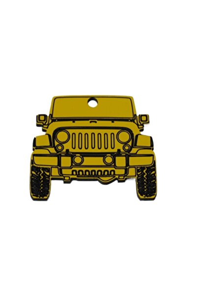 NO BRAND Jeep Wrangler κίτρινο-μαυρό μονής όψης μεγάλο κρεμαστό Plexiglass 38...