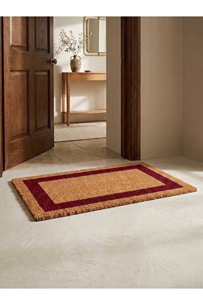 tiritoğluhome 50 x 90 cm Bordo Koko Paspas Kaymaz Taban Kapı Önü İç/Dış Mekan