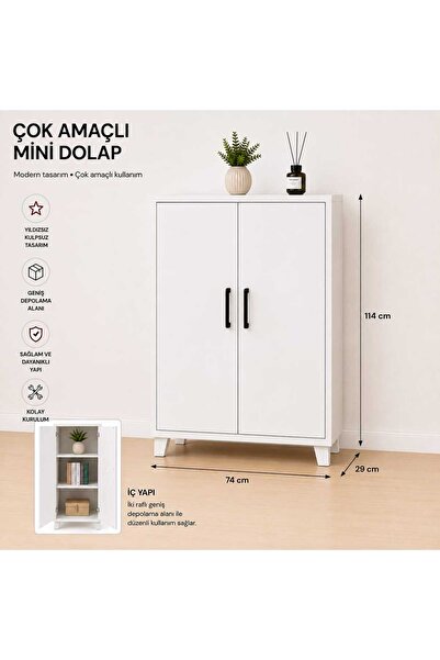 MURAT Mobilya ÇOK AMAÇLI İKİ KAPAKLI MİNİ DOLAP