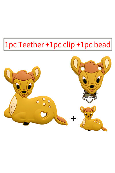 Choice 3pcs 35 3pcs/set Silicone Cartoon Teether Nipple Clip Beads DIY Pacifi...